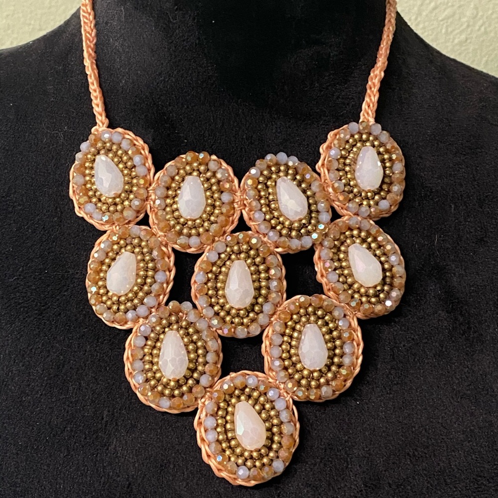 Statement beaded necklace